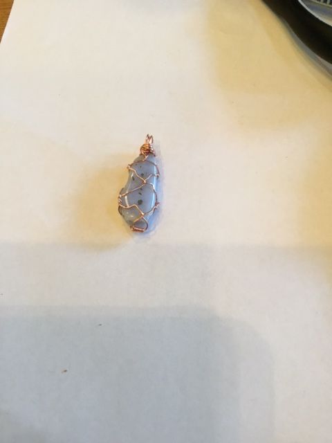 Karen Meador, Ph.D.'s Stone Twist Wrap - , Contemporary Wire Jewelry, Lashing, Wire Lashing, Wire Wrapping, Wrapping, Wire Wrapping Jewelry, stone twist wrap